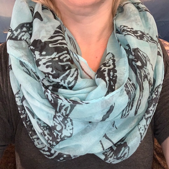 Bird print summer scarf - Picture 1 of 2
